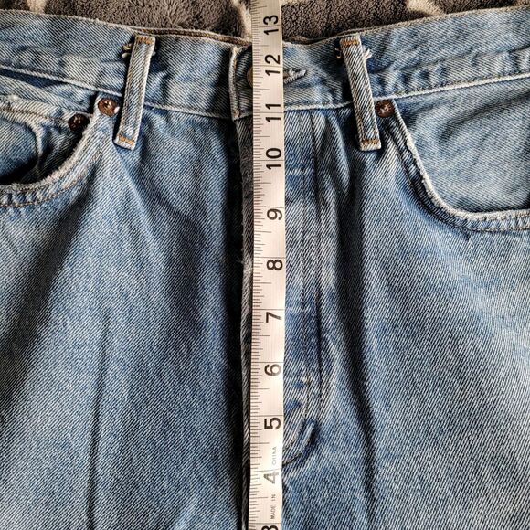 AGOLDE 90s Pinch Straight Jeans Size 26 Medium High Rise Button Fly Distressed - Picture 6 of 9